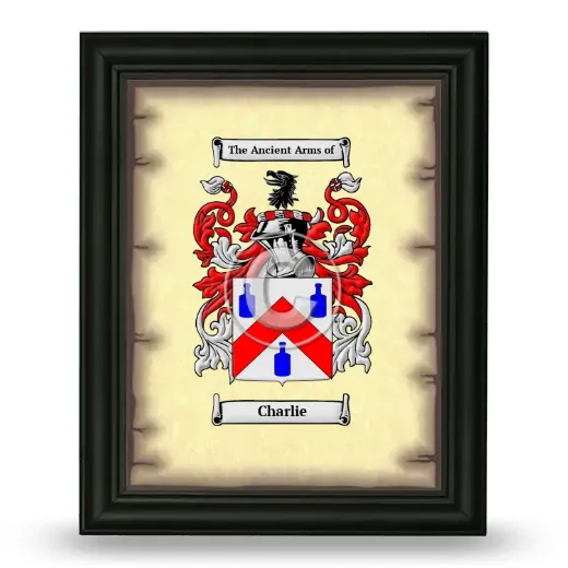 Charlie Coat of Arms Framed - Black