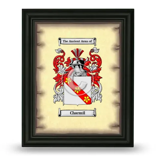 Charmil Coat of Arms Framed - Black
