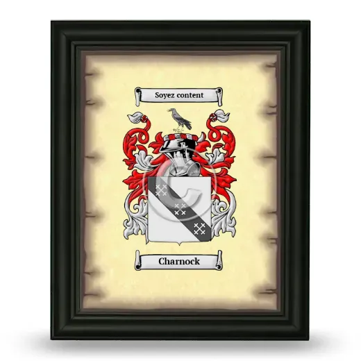 Charnock Coat of Arms Framed - Black