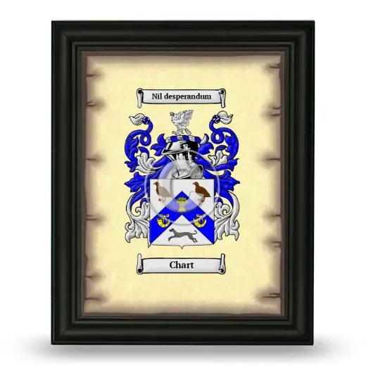 Chart Coat of Arms Framed - Black