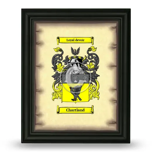 Chartland Coat of Arms Framed - Black