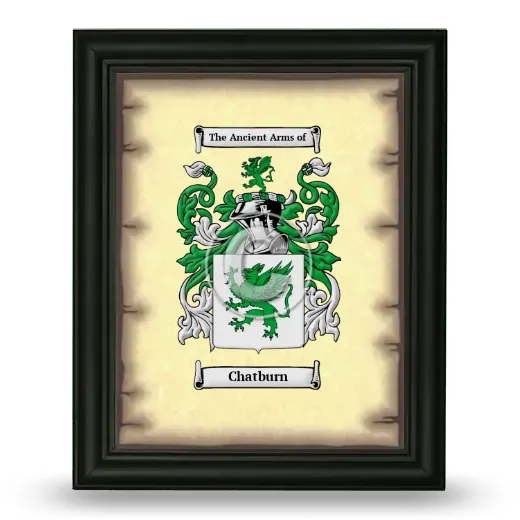 Chatburn Coat of Arms Framed - Black
