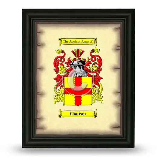 Chateau Coat of Arms Framed - Black