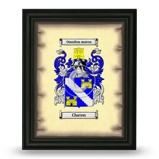 Chaten Coat of Arms Framed - Black
