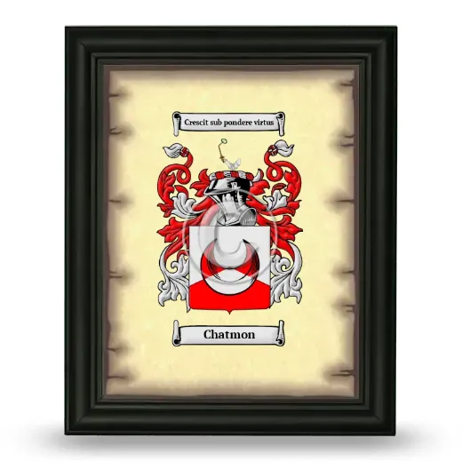Chatmon Coat of Arms Framed - Black