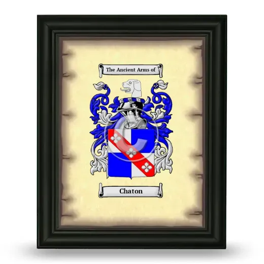 Chaton Coat of Arms Framed - Black