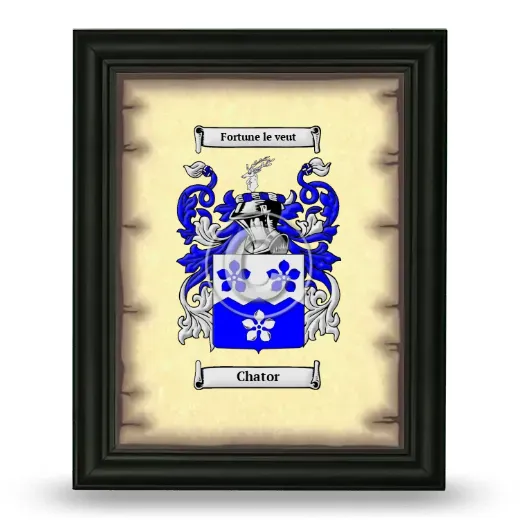 Chator Coat of Arms Framed - Black