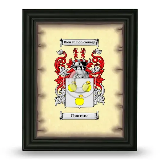 Chatranc Coat of Arms Framed - Black