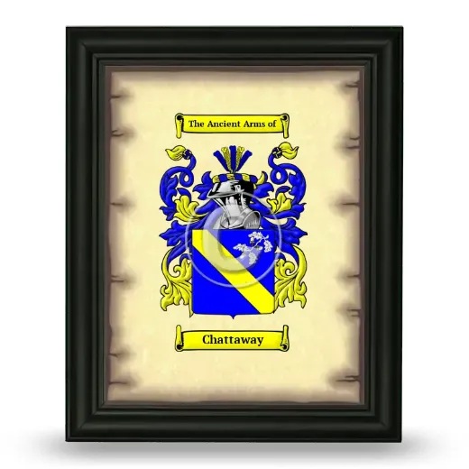 Chattaway Coat of Arms Framed - Black