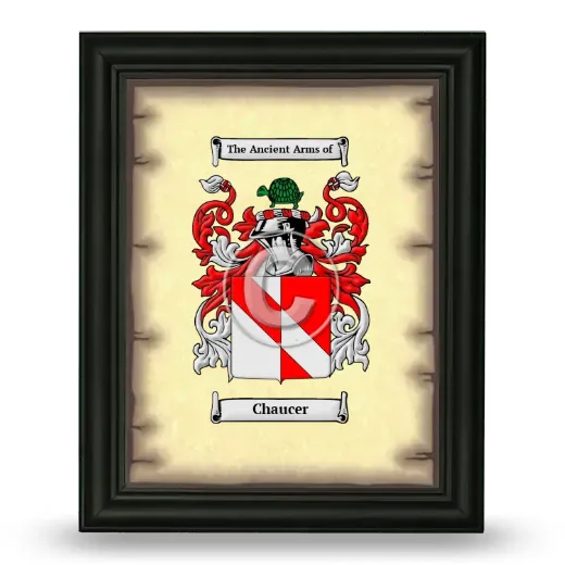 Chaucer Coat of Arms Framed - Black