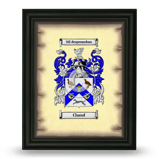 Chaud Coat of Arms Framed - Black