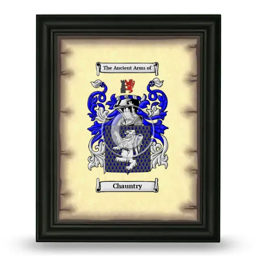 Chauntry Coat of Arms Framed - Black