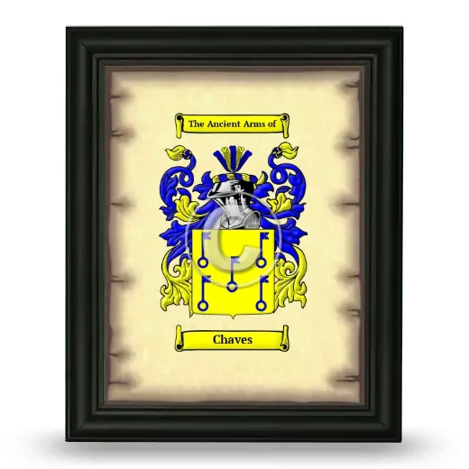 Chaves Coat of Arms Framed - Black