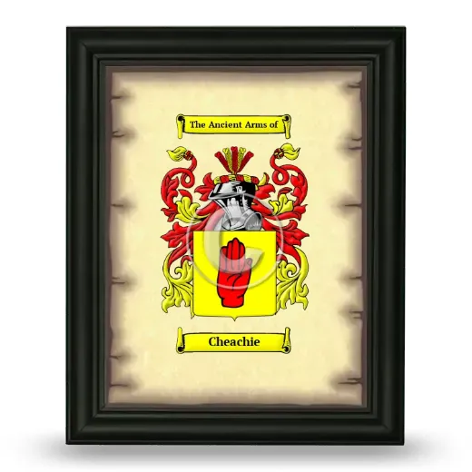 Cheachie Coat of Arms Framed - Black