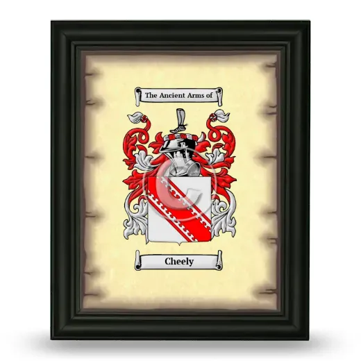 Cheely Coat of Arms Framed - Black