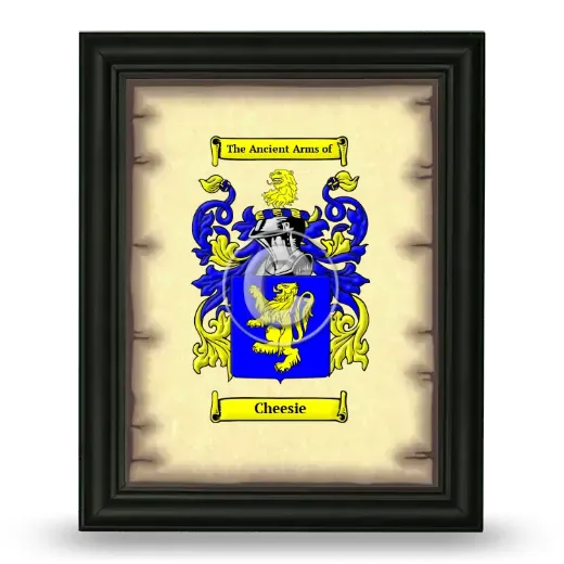 Cheesie Coat of Arms Framed - Black