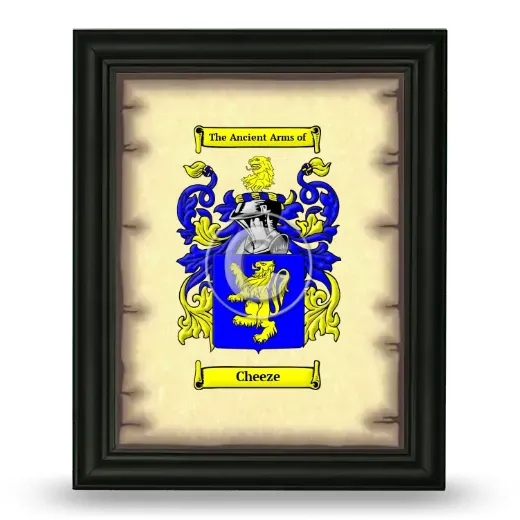 Cheeze Coat of Arms Framed - Black