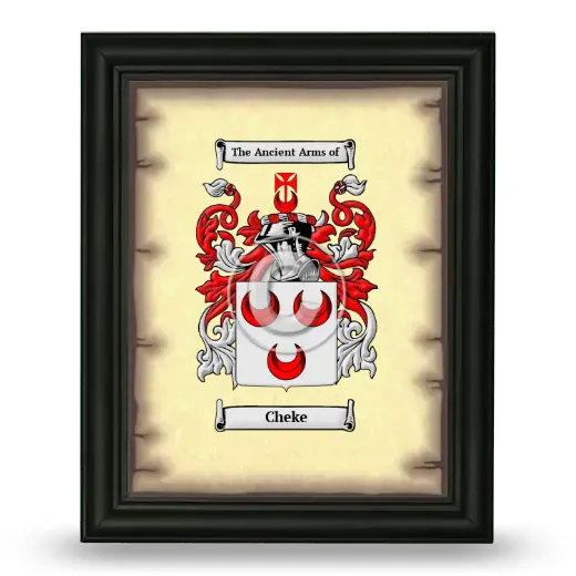 Cheke Coat of Arms Framed - Black
