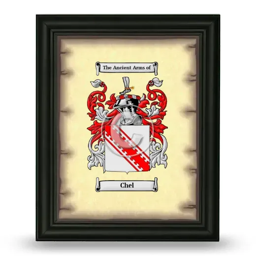 Chel Coat of Arms Framed - Black