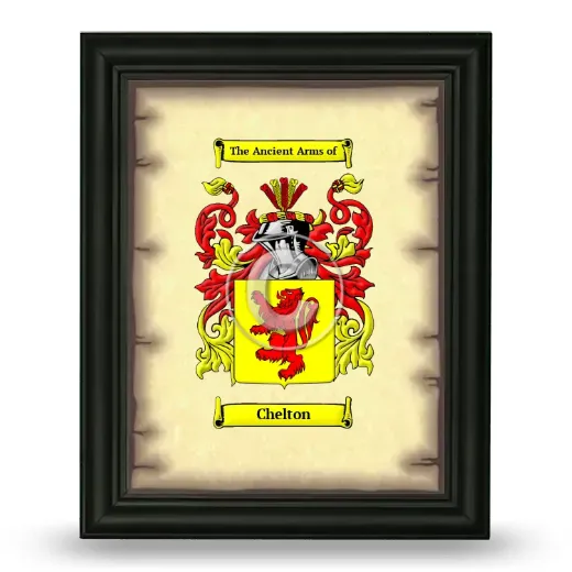 Chelton Coat of Arms Framed - Black