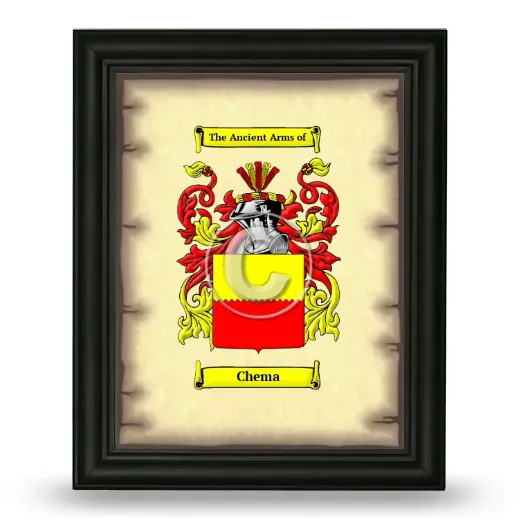 Chema Coat of Arms Framed - Black