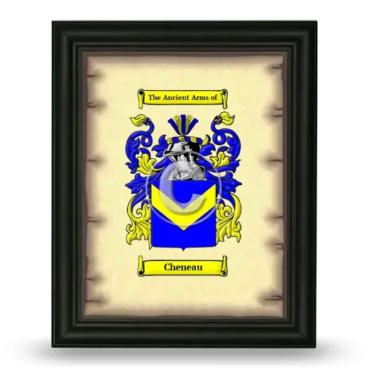 Cheneau Coat of Arms Framed - Black