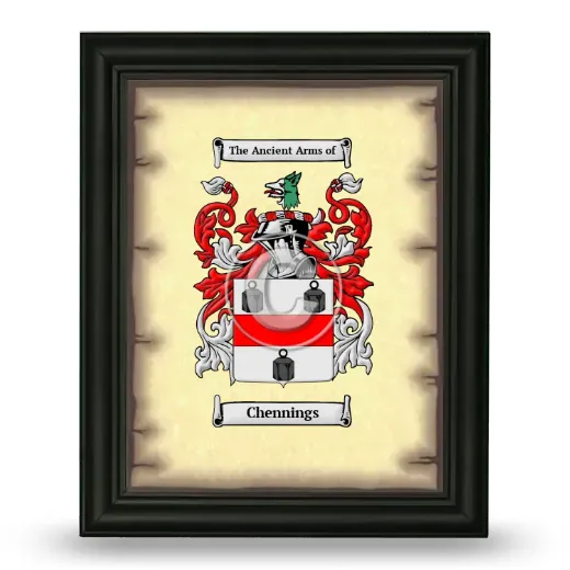 Chennings Coat of Arms Framed - Black