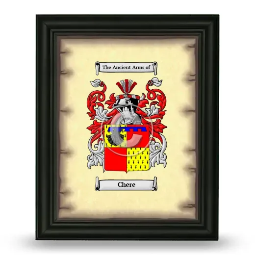 Chere Coat of Arms Framed - Black