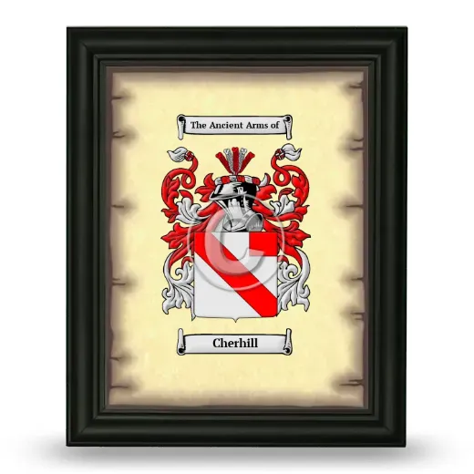 Cherhill Coat of Arms Framed - Black