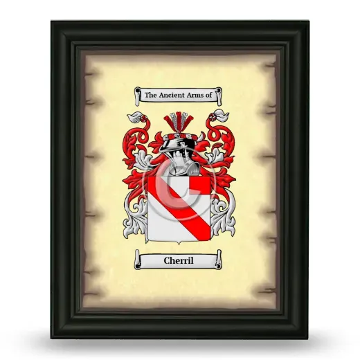Cherril Coat of Arms Framed - Black