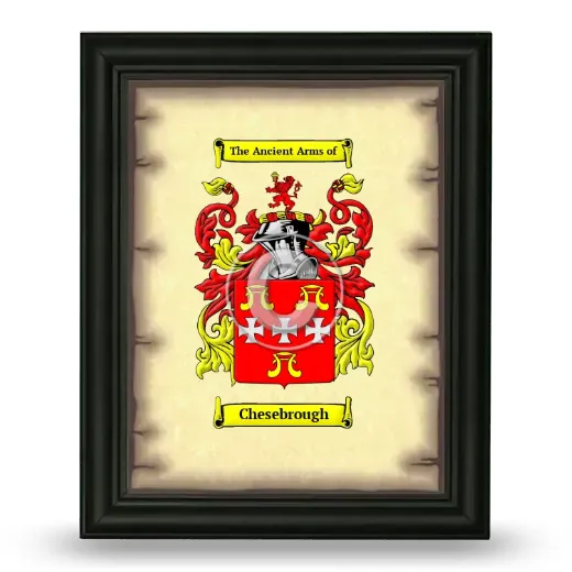 Chesebrough Coat of Arms Framed - Black