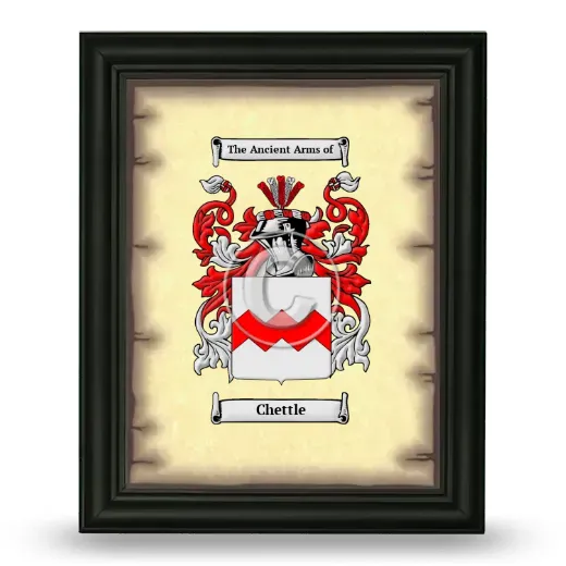 Chettle Coat of Arms Framed - Black