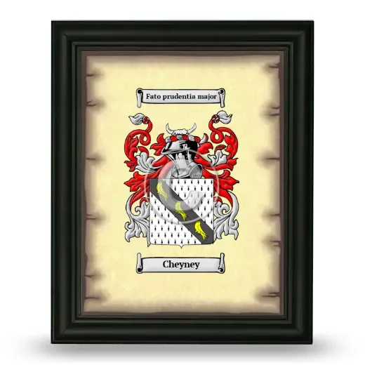 Cheyney Coat of Arms Framed - Black