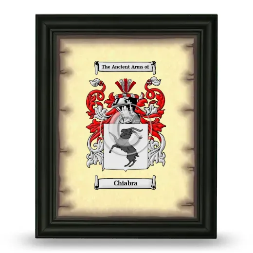 Chiabra Coat of Arms Framed - Black