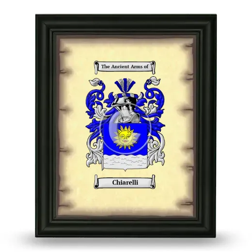 Chiarelli Coat of Arms Framed - Black
