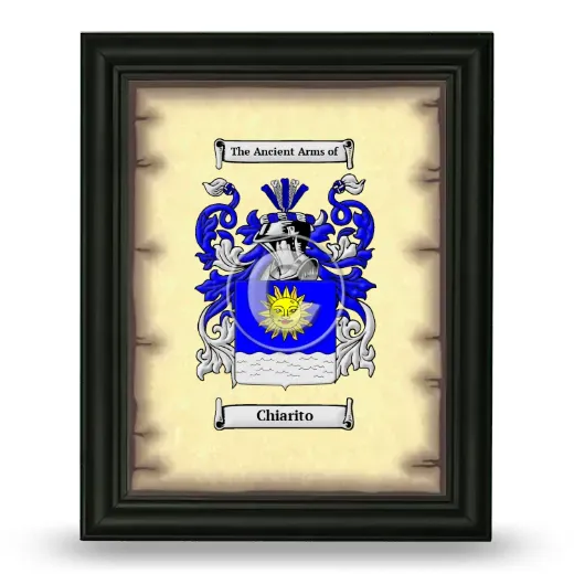 Chiarito Coat of Arms Framed - Black