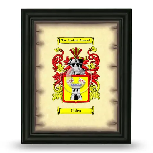 Chica Coat of Arms Framed - Black