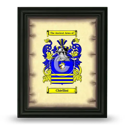 Chiellini Coat of Arms Framed - Black