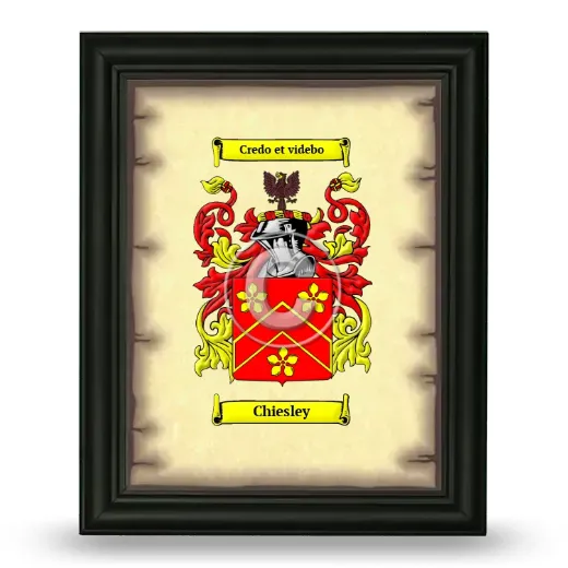 Chiesley Coat of Arms Framed - Black