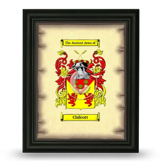 Chilcott Coat of Arms Framed - Black