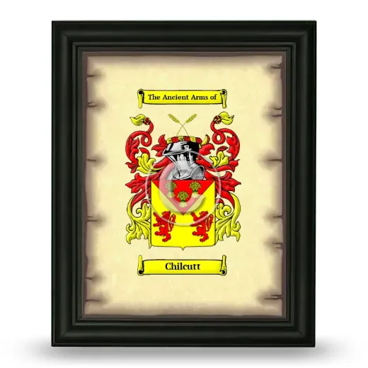 Chilcutt Coat of Arms Framed - Black