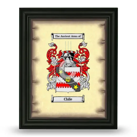Chile Coat of Arms Framed - Black