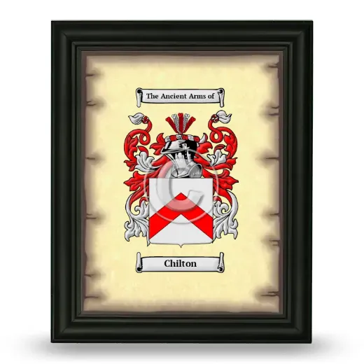 Chilton Coat of Arms Framed - Black