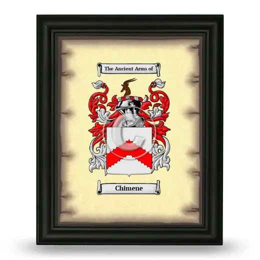 Chimene Coat of Arms Framed - Black