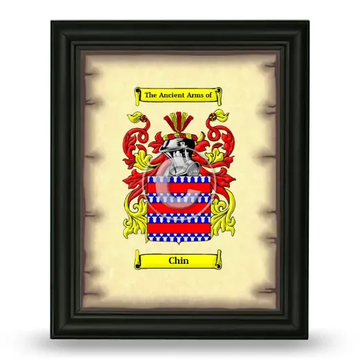 Chin Coat of Arms Framed - Black