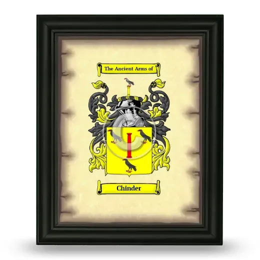 Chinder Coat of Arms Framed - Black