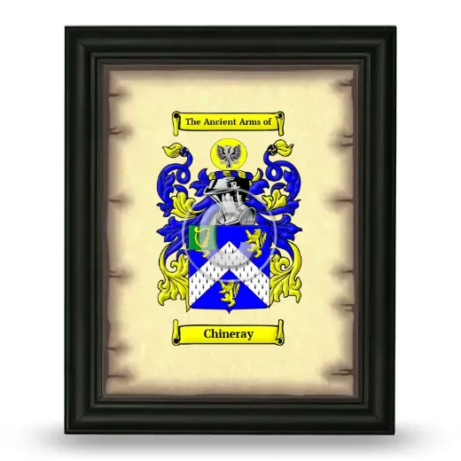 Chineray Coat of Arms Framed - Black