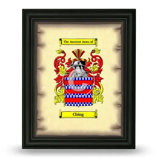 Ching Coat of Arms Framed - Black