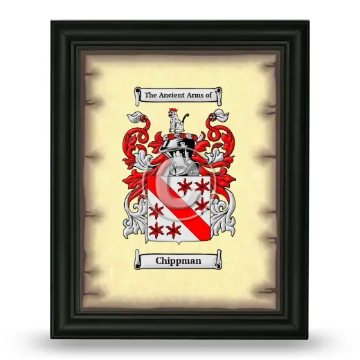 Chippman Coat of Arms Framed - Black