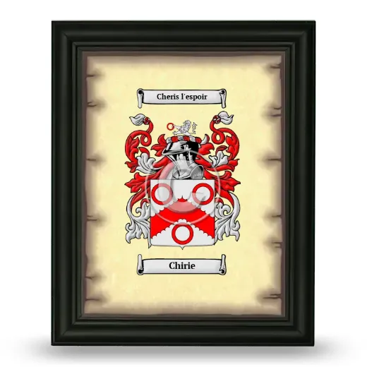 Chirie Coat of Arms Framed - Black